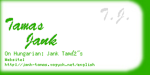 tamas jank business card